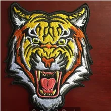 Tiger тканевая вышивка от производителя, индивидуальный компьютерный логотип, вышивка, тканевая паста на заказ, завод по обработке
