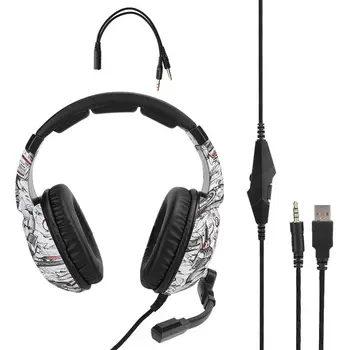 

Head-Mounted RGB Light Phones Computer Gaming Headset Earphone Accessory for PS4 Hot