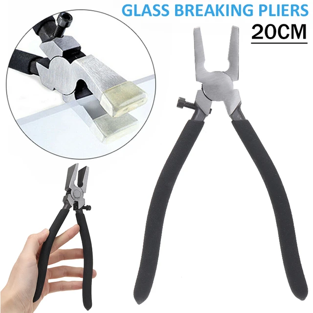 8 Inch Glass Breaker Plier Flat Nozzle Stained Glass Running Pliers Tools 