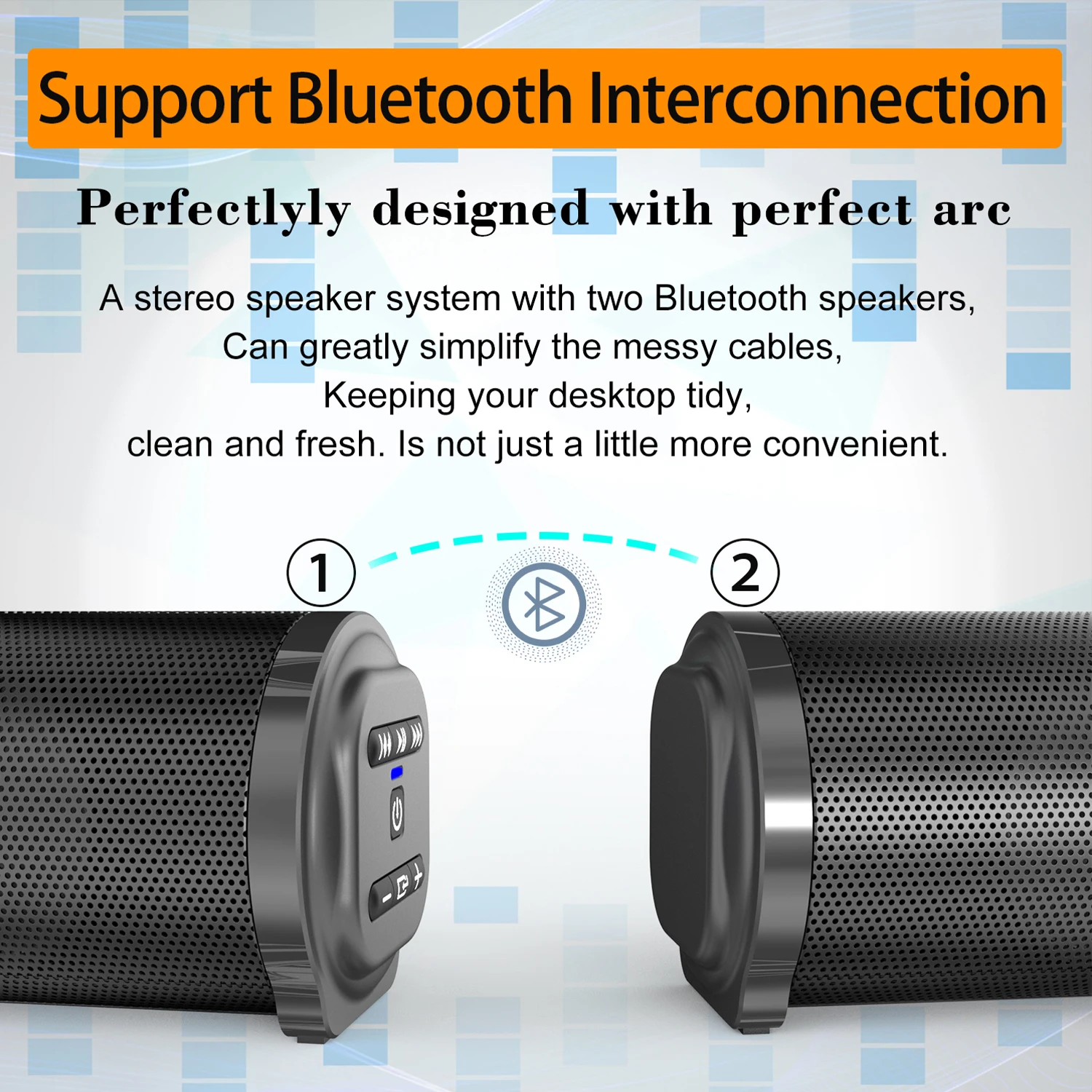 2024 Soundbar Sound Wireless Bluetooth Car Computer Speaker Stereo Tv Home Theater Sombar For 3.5mm Output PC 4