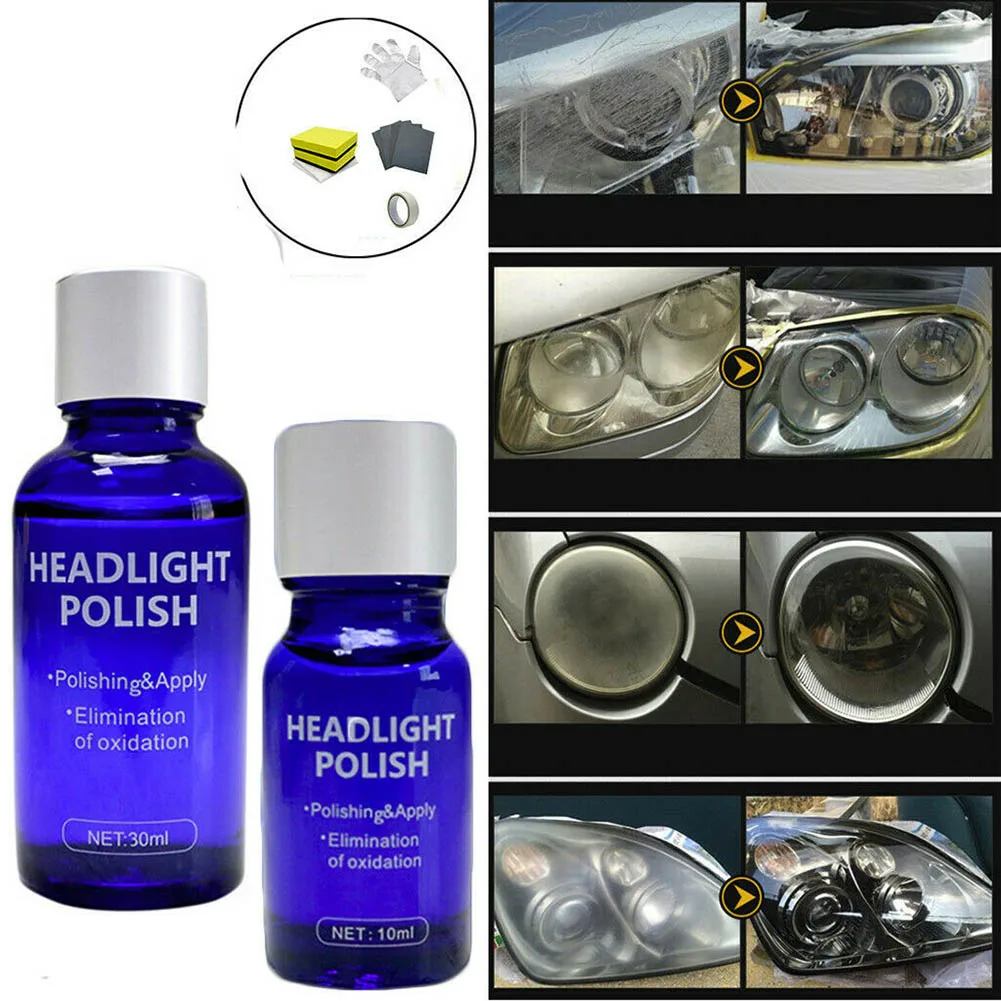 

High Density Headlight Polish Liquid Cars Restoration Fluid Durable Car Repairing Kit MYDING