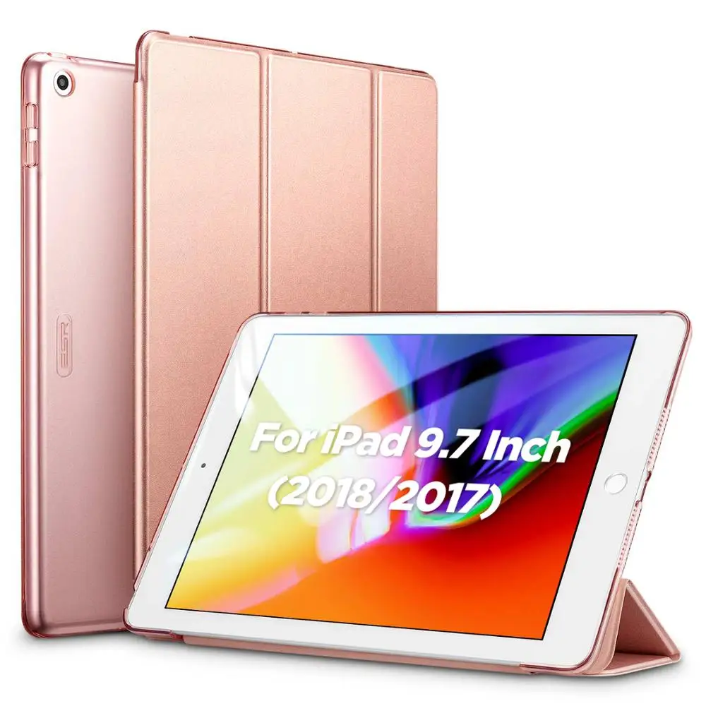 Цветной чехол ESR для iPad 9 7 дюйма 2018 Ультратонкий из искусственной кожи с функцией