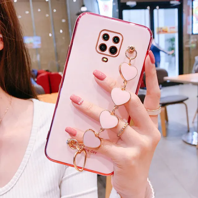 Funda De Teléfono Con Pulsera De Muñeca Para Redmi Note 9, Carcasa