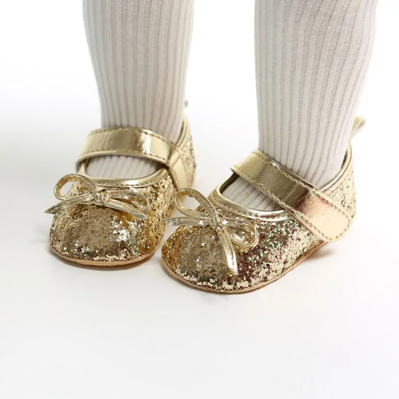 Кружевная обувь принцессы с блестками для маленьких девочек; милая обувь на мягкой подошве для маленьких девочек
