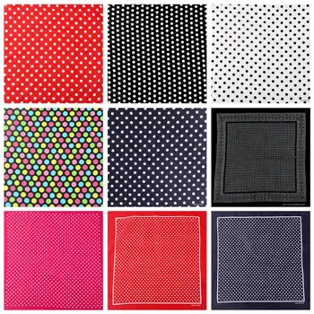 

Boho Colorful Polka Dot Bandana Unisex Cycling Head Wraps Hip Hop Square Scarf
