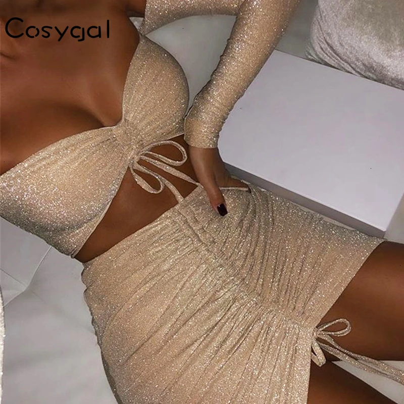 

Lace Up Sexy Slash Neck Bodycon Dress Pleated Club Party Dresses Women Long Sleeve Fashion Autumn Winter Dresses 2019