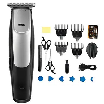 

1Set EU Plug USB Rechargeable Hair Trimmer Electric Hair Clipper Electric Hair Trimmer (Silver)