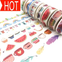 Bande de masquage dorée Vintage, Style jiateihe Washi, Scrapbooking, Kawaii, Diy bricolage, 4 rouleaux/lot, 2000 styles 
