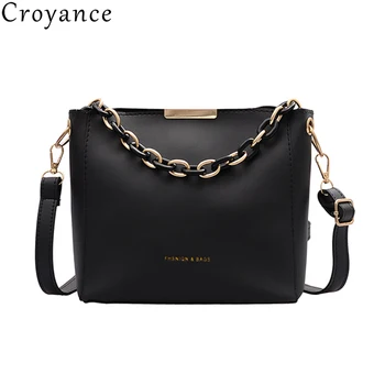

Croyance New Women's Summer Shoulder Bag Chain PU Leather Ladies Messenger Bag Female Small Bucket Bag Clutch 2020 Handbags