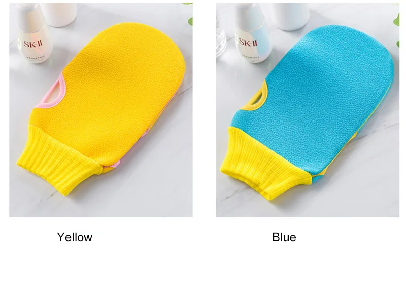 1 шт. купальные перчатки цветное банное полотенце для купания Двусторонняя Ванна полотенце купальные перчатки D87
