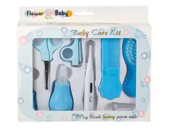 

100set 8pcs/set Baby Nail Hair Health Care Thermometer Grooming Toothbrush Kit Nose Cleaner Infant Health Care Kit