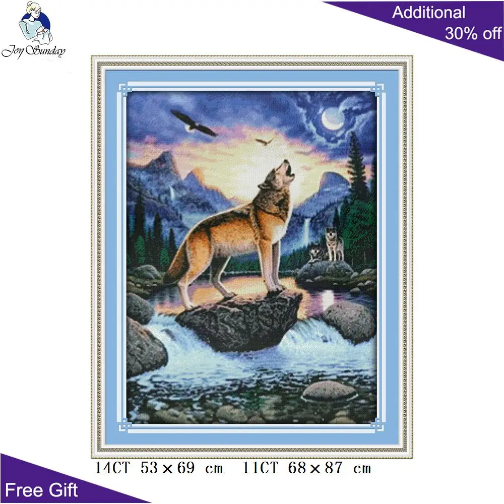 Домашний декор Joy Sunday Wolf D064D086D207D309D311 белой березы волка партнеры дух воющего