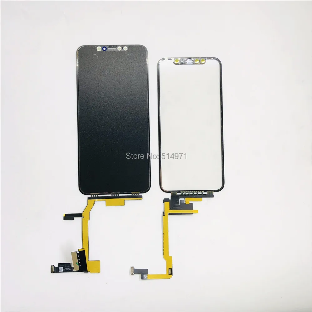 Черный сенсорный экран с удлинителем гибкий кабель без пайки для iPhone X Xsmax 11pro Max