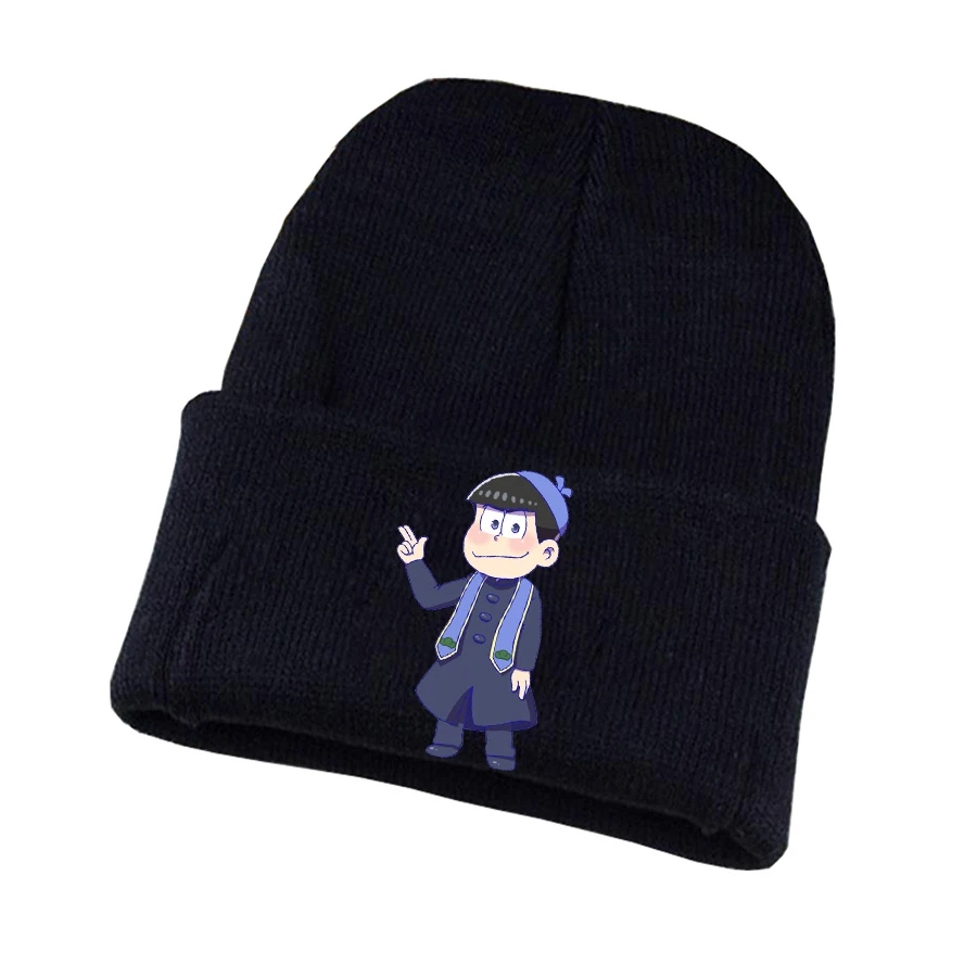 Osomatsu-san вязаная шапка для косплея унисекс принт Для Взрослых Повседневная хлопковая шапка для подростков зимняя вязаная шапочка