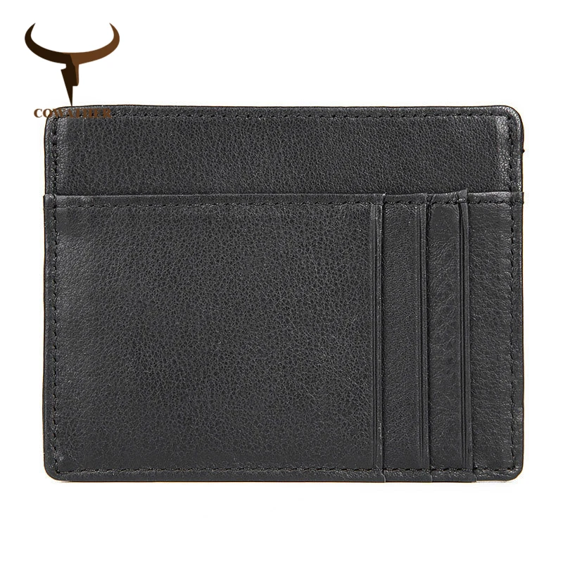 COWATHER fashion card holder wallet vintage top quality cow genuine