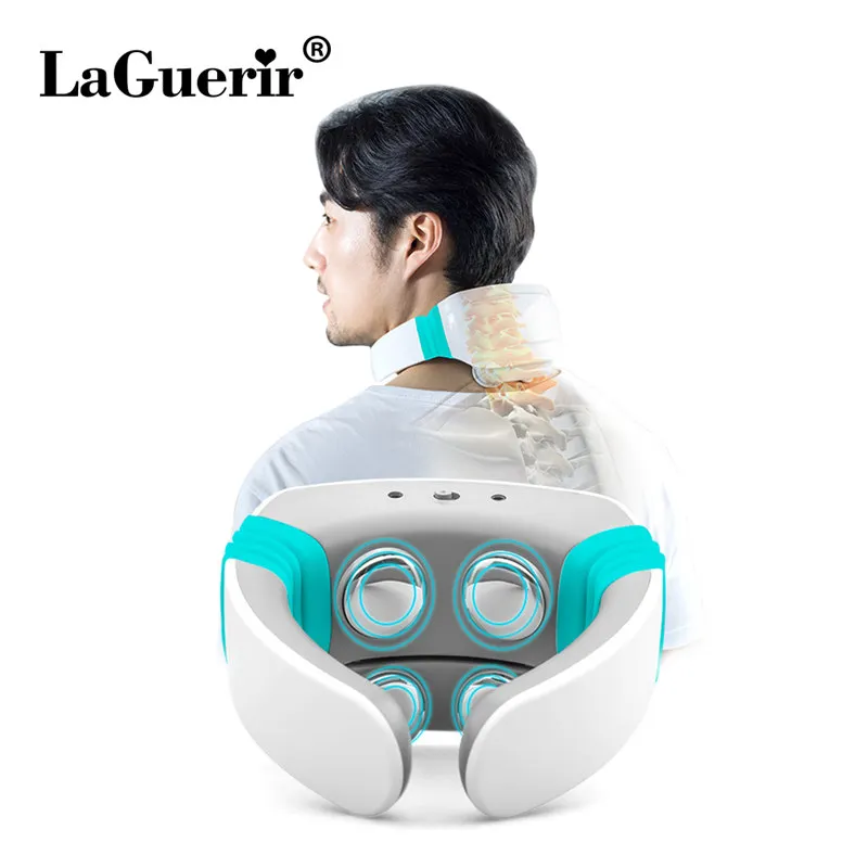 

Electric pulse Acupuncture Neck massager health care Cervical therapy instrument Charge patch massage Wireless Remote Control