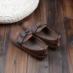 Mori/тонкие туфли в ретро-стиле; туфли в горошек с бантиком-бабочкой; кожаные туфли в английском стиле; туфли на плоской подошве с мягкой