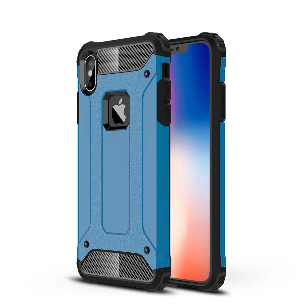 Чехол Scorpio Armor для Apple iPhone 11 Pro Max X XS XR 8 7 Plus 6 6S 5 5S SE военный класс прочный защитный чехол для телефона 100 шт - Цвет: Blue