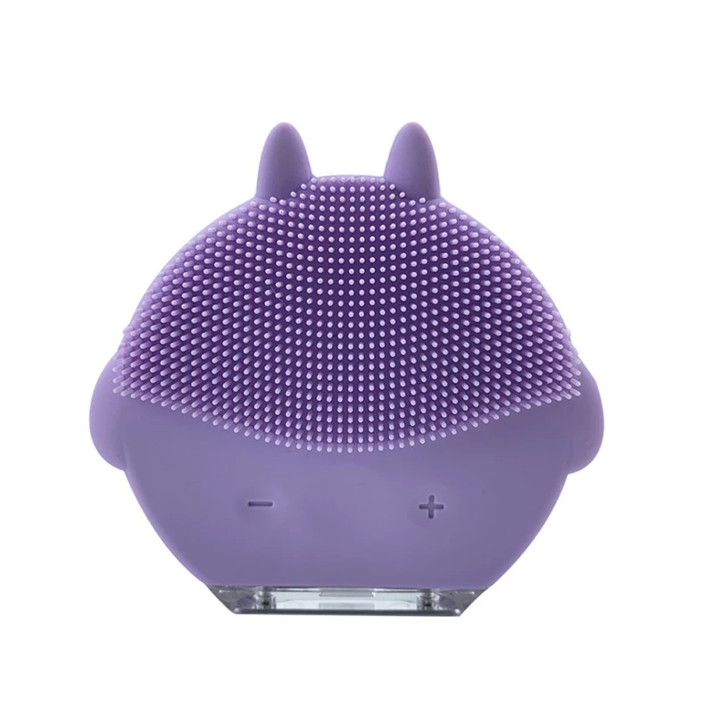 purple charging Ультразвуковая электрическая Очищающая щетка для лица, щетка для мытья лица, вибрация, средство для удаления черных точек, очиститель пор, массаж, красота, уход за лицом - Цвет: purple charging