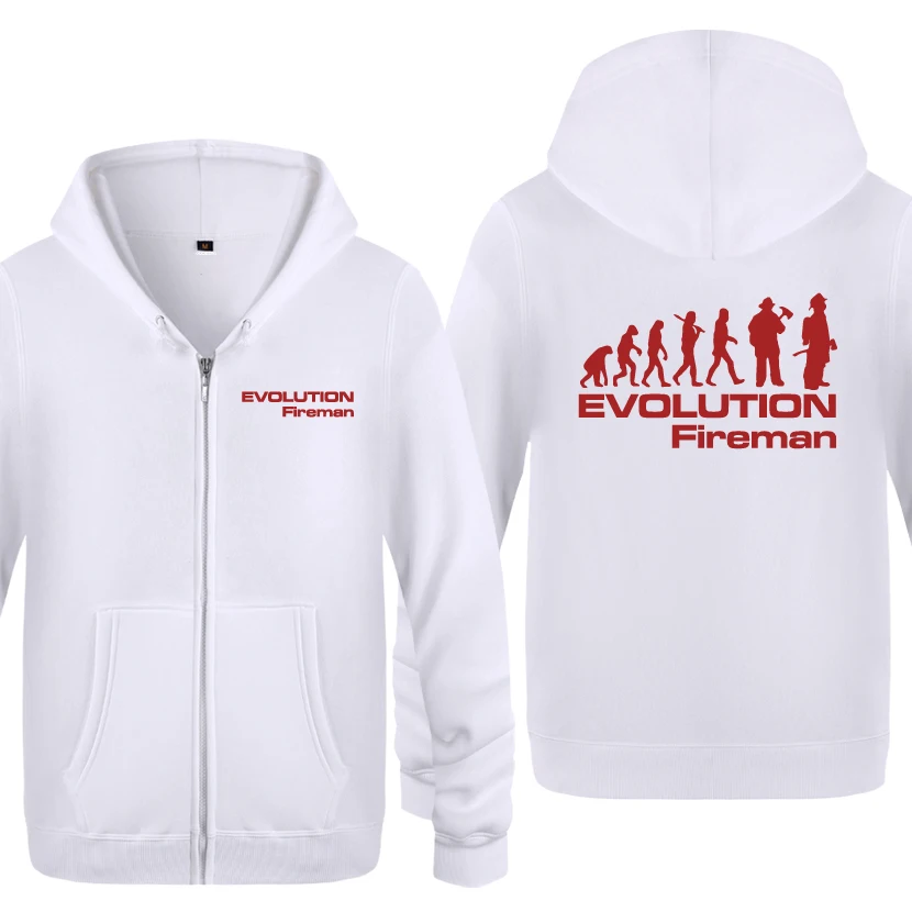 Evolution Fireman, пожарные толстовки, новинка, мужские флисовые толстовки на молнии с капюшоном, кардиганы - Цвет: BAY HOT