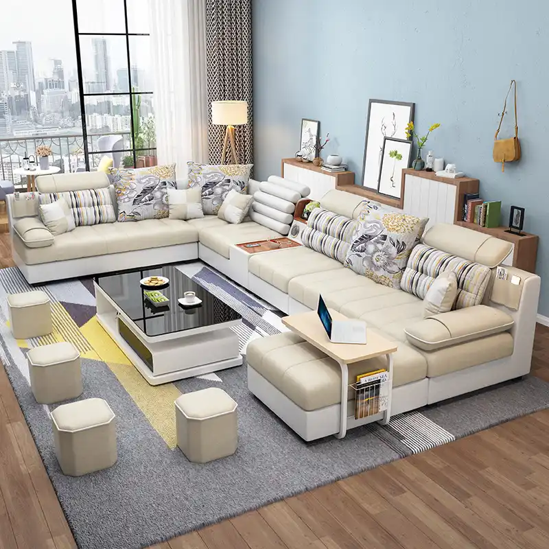 new arrival modern design u shaped sectional 7 seater ...