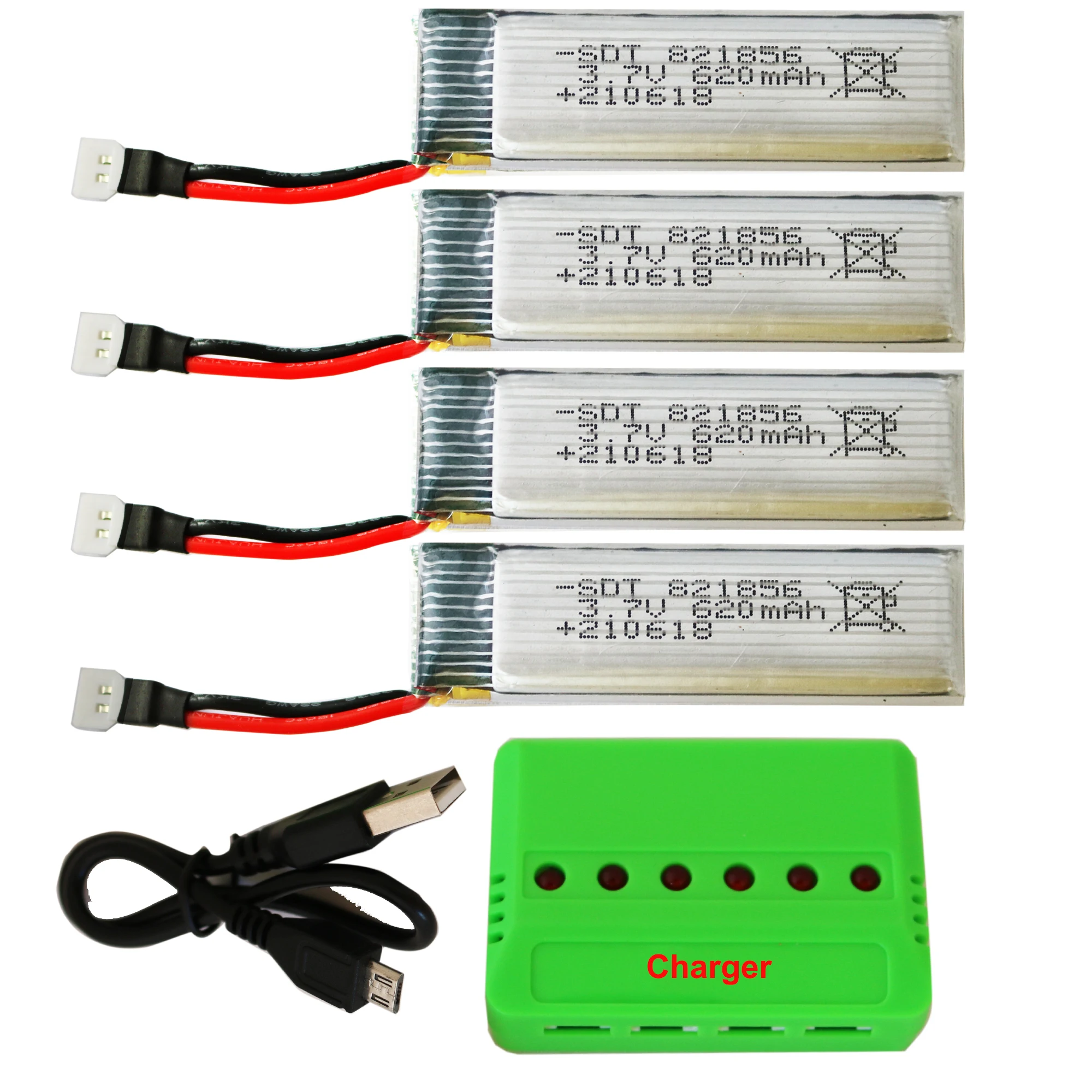 4PCSDroneBatteriesJJRCH3737V620mAhLIPOwithChargerLipo