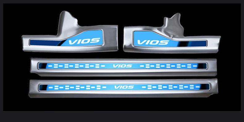 Для Toyota Vios S- автомобиля из нержавеющей стали педаль двери Накладка порога палочки внешние части 4 шт