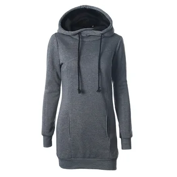 

Women Hoodies Casual Korean Black Plus Size Straight Hooded Solid Autumn Top High Street OL Female Fashion Winter Sweatshirts