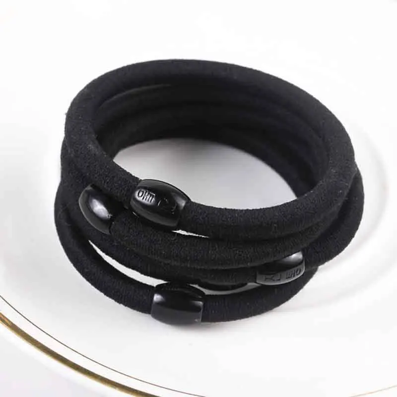 Черный и белый с рисунком Hairband Bold Тип Hairband 6 мм ультра-стрейч черная бусина Hairband 2 юаней аксессуары для волос