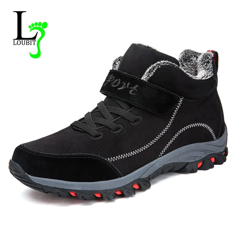 2019 зимние мужские ботинки Теплая мужская обувь из флока Chaussure Mans повседневная