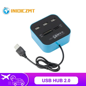 

USB Hub 2.0 3 Ports TF Micro SD Card Reader Slot USB Combo Multi All In One USB Splitter Cables For Laptop Macbook