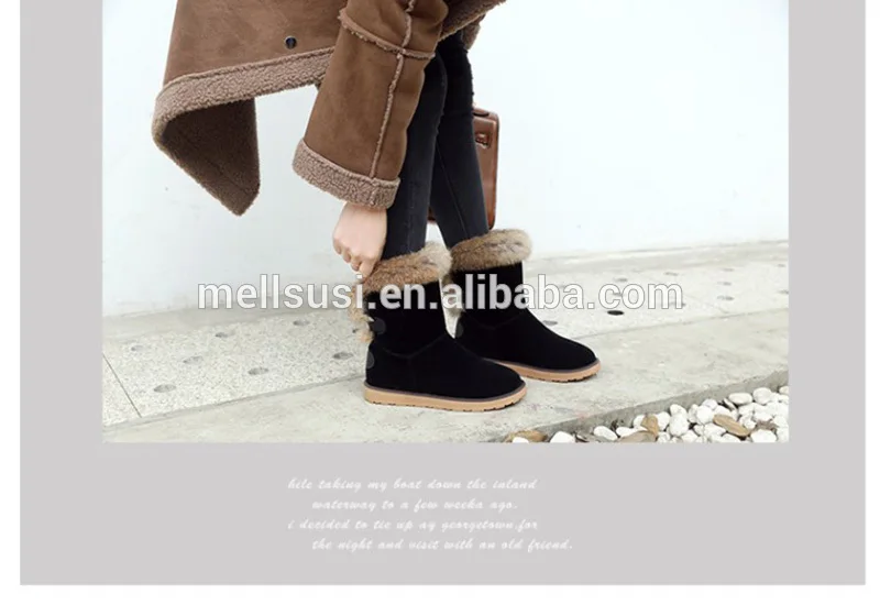 Winter Boots Women Black Suede Short Snow Ladies High Heel Boots Ankle Boots for Women Fashion Shoes Women Shoes