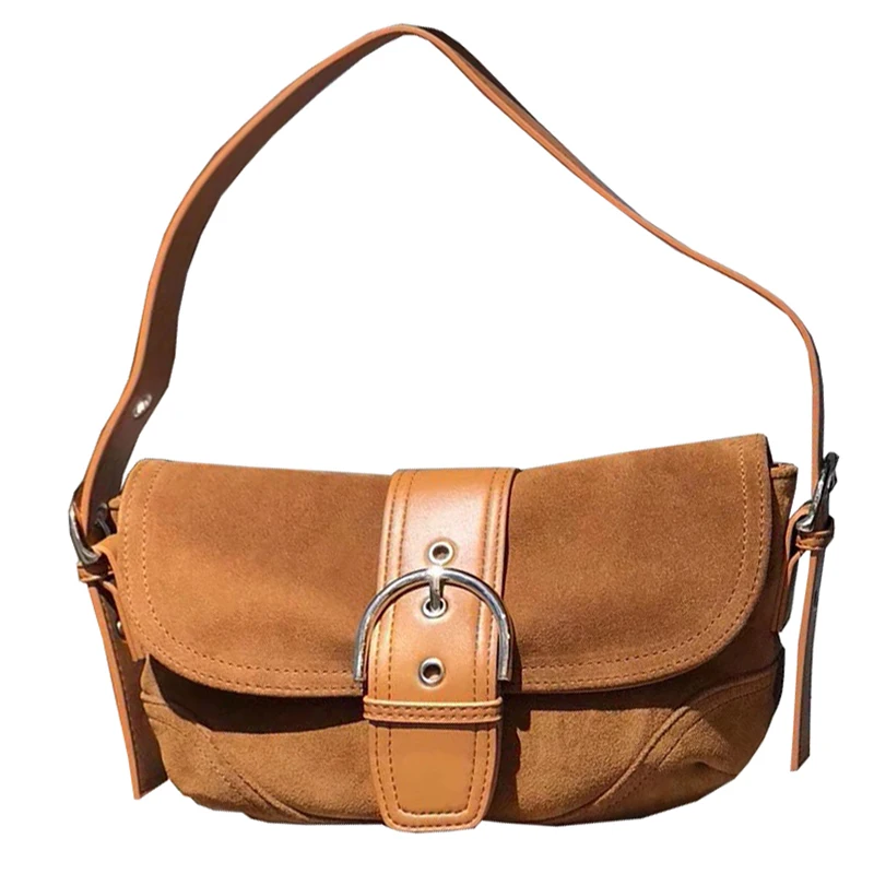 

2019 New Shoulder Armpit Bag Female Messenger Small Foreskin Broadband Retro Baguette Bag High Quality Women Handbags