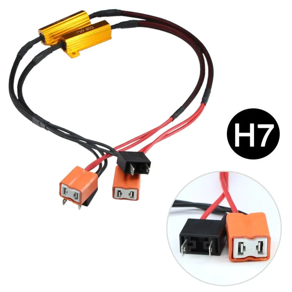 

2PCS 12V 50W LED Warning Light Canceller load resistance decode Car Turn Signal Lights Fix Error Canbus Load Resistor