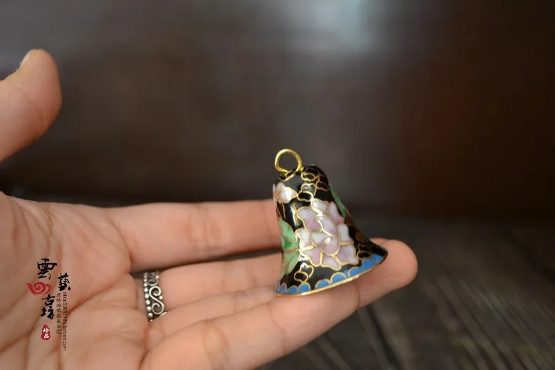 Черный Cloisonne(колокольчик) украшения с китайским стилем и старым Пекинским мастерством - Цвет: Черный