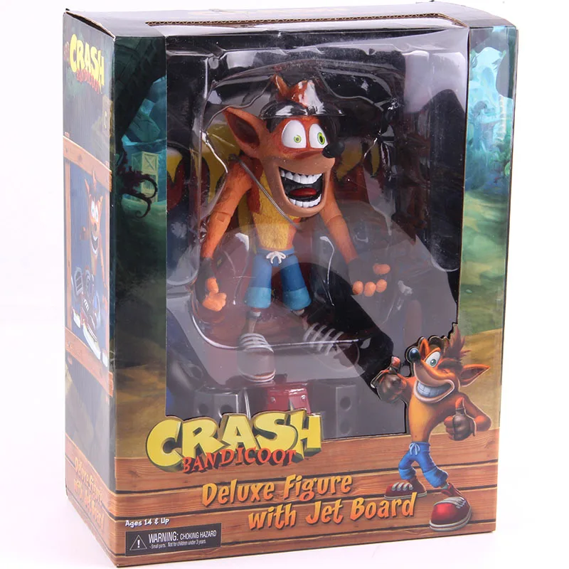 NECA Crash Bandicoot с реактивной доской Делюкс Фигурки ПВХ Аниме Фигурка Коллекционная модель игрушки