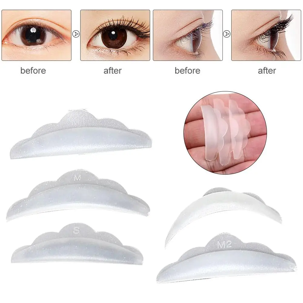 5 Pairs Silicone Eyelash Perming Pad Lashes Rods Shield Lifting 3D