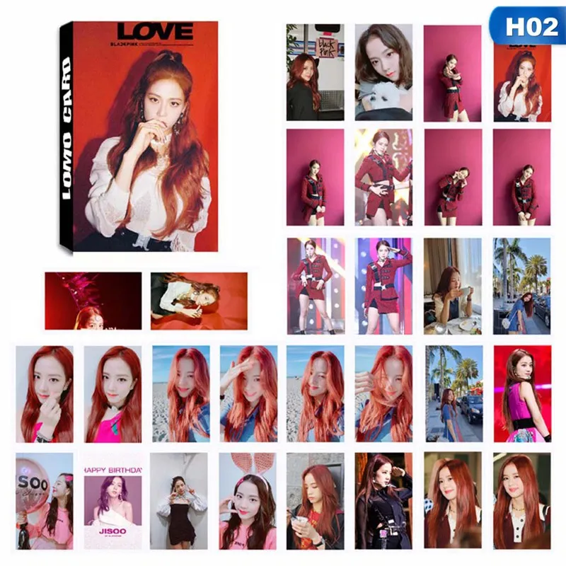 30 шт./компл. BLACKPINK KILL THIS LOVE альбом самодельная бумага Lomo карта фото карта HD Фотокарта - Цвет: H02