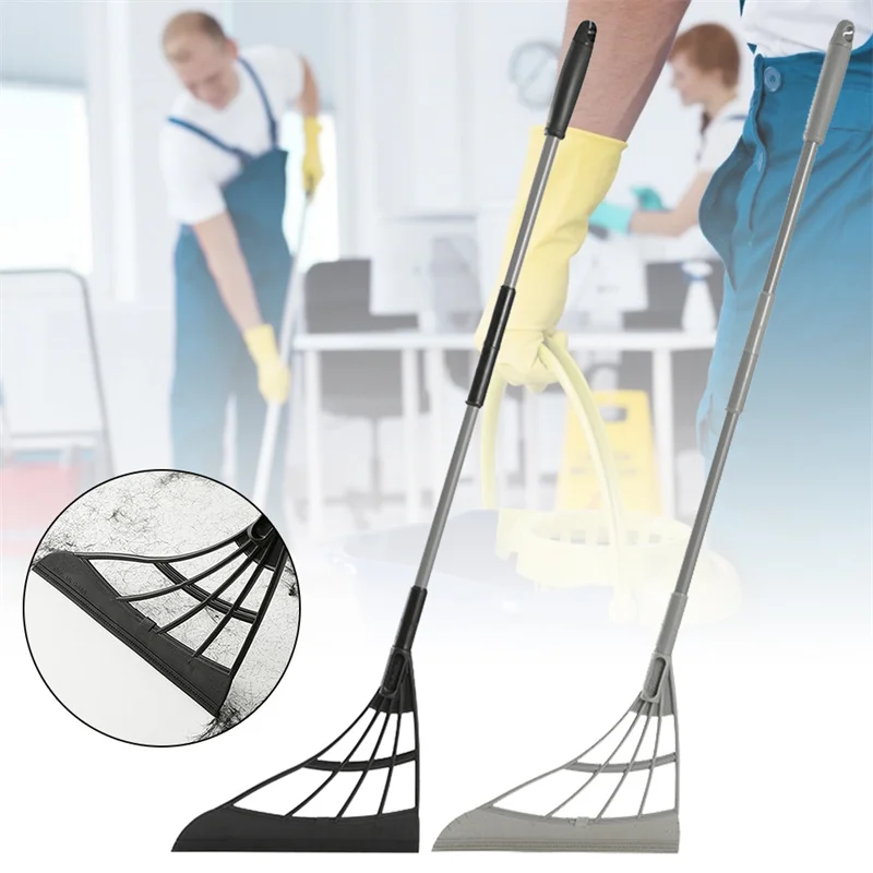 Резиновая щетка с ручным нажимом Швабра Волшебная скребок для мытья пола