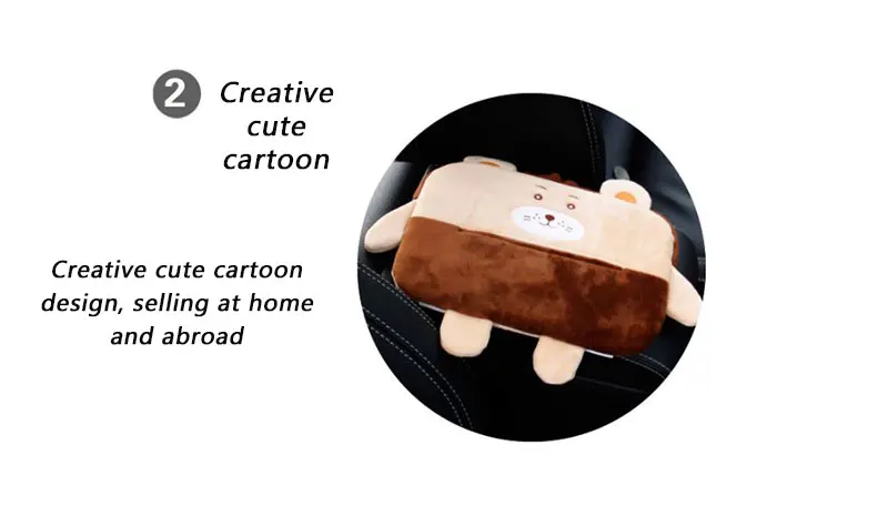 3 шт./компл. Kawaii Cat Lion Fox необычная коробка для салфеток милая форма животных автомобильный подлокотник стойка для бумажного полотенца Органайзер
