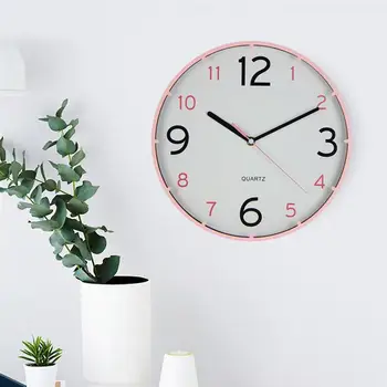 

1Pc 15.74 Inch Simple Mute Wall Clock Round Stoving Varnish Quartz Clock Fashion Hanging Timer for Home Bedroom Living Room