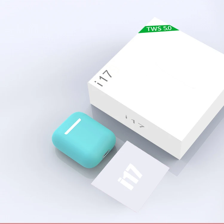 I17 TWS, беспроводные Bluetooth 5,0 наушники, спортивные наушники с зарядным устройством, сенсорное управление, автоматическая всплывающая спортивная Гарнитура, 3D стерео - Цвет: Зеленый