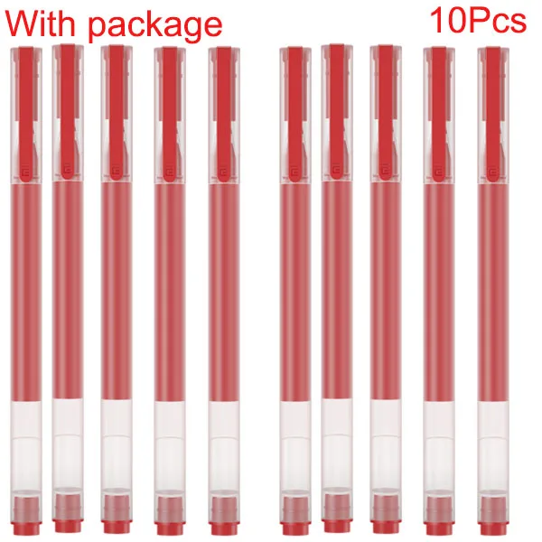 10 red pens Xiaomi A5 простой блокнот Xiaomi ручка Mijia супер прочный пишущий знак ручка дорожный дневник Журнал Ноутбук для офиса школы - Цвет: 10 red pens
