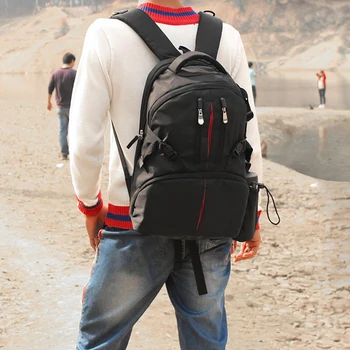 

Solid Wear Resistant Shockproof Lens Cases Large Capacity Camera Bag Fashion Laptop Holder Storage Zipper Professional Outdoor