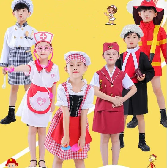 Disfraces de Cosplay para Halloween, disfraz para fiesta de Carnaval para niños, conjunto de de cirujano, Doctor, enfermera, traje de fuego para niña, de azafata 2020 - AliExpress