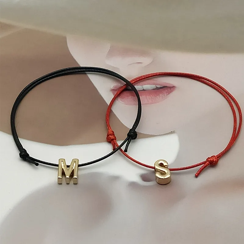 Name Initial Letter Anklets For Women Golen Color Adjustable Lucky Rope Ankle Bracelet Foot Jewelry Accessory Wholesale Name Initial Letter Anklets For Women Golen Color Adjustable Lucky Rope Ankle Bracelet Foot Jewelry Accessory Wholesale