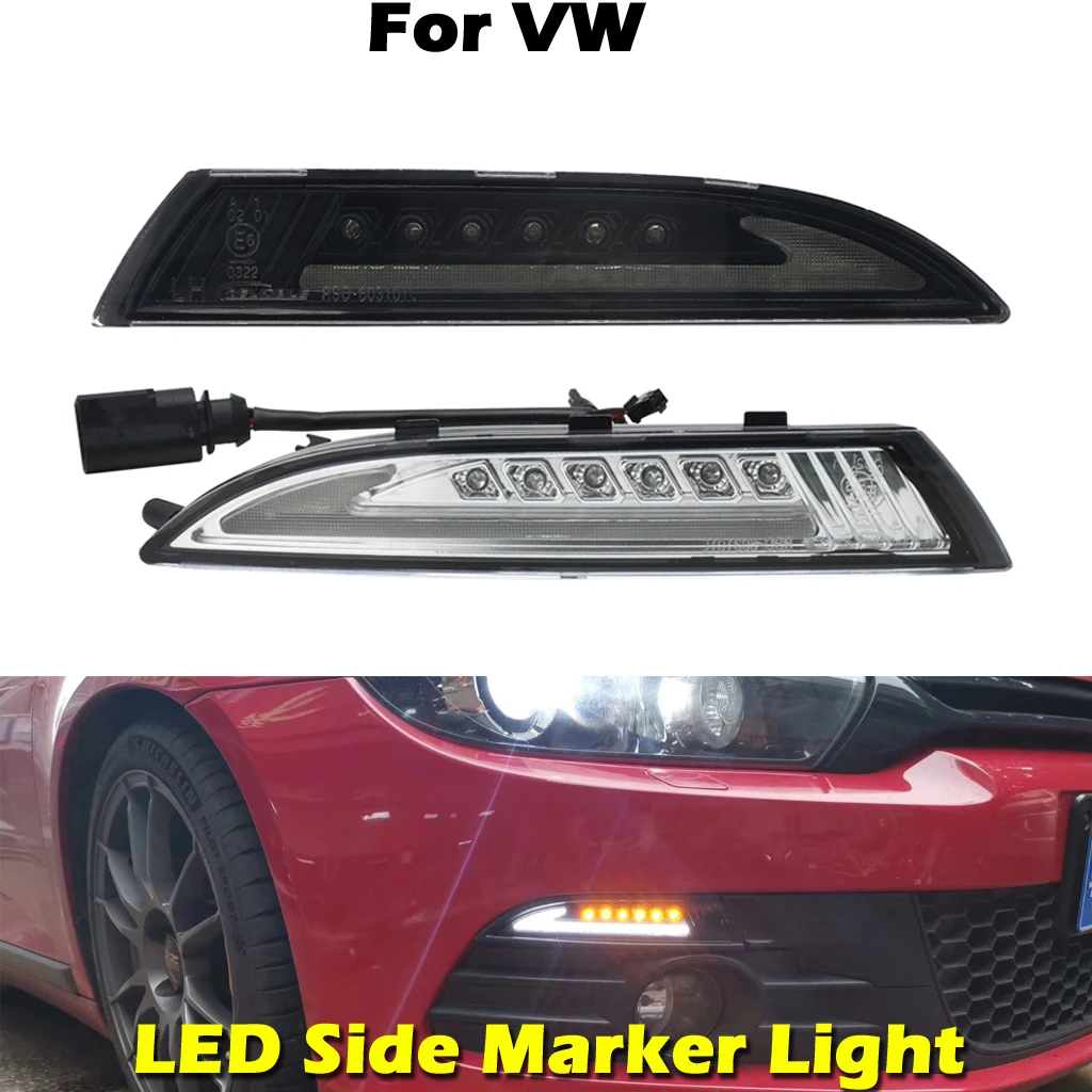 33 Off Vwシロッコ 08 13 車のフロントledサイドマーカーランプターンシグナルライト 7ck5sdw