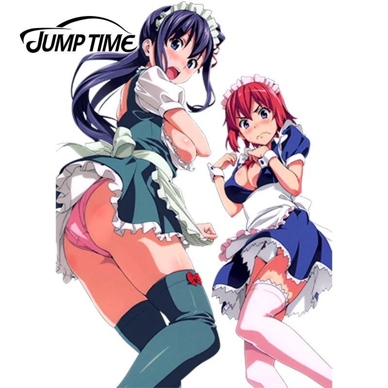 JumpTime 13 см x 9 2 Maken Ki! Виниловые наклейки на автомобиль аниме сексуальная девушка