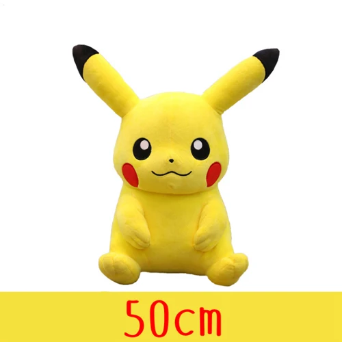 Pikachu B 50cm Пикачу Eevee Snorlax Сквиртл Бульбазавр, чармандер Mew 28 стиль аниме эльф плюшевые подушки игрушечные лошадки Мягкая кукла для детей подарок - Цвет: Pikachu B 50cm