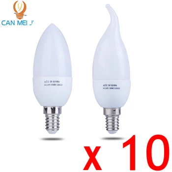 

E14 LED Bulb Light 220V 3W 5W Flame Bombilla Led Candle Lamp Ampoule led Chandelier Crystal Lamp Home Decoration Warm White